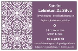 Sandra Lebreton Da Silva  Mériel, Psychologue conseiller, Psychothérapeute