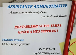STROHM Virginie Le Fay-Saint-Quentin, Secrétaire à domicile, Prestataire de services administratifs divers