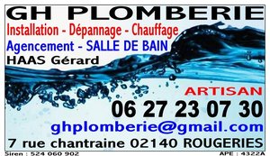 GH PLOMBERIE Rougeries, Plombier