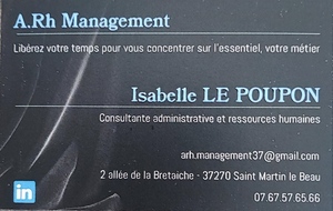 A.Rh Management  Saint-Martin-le-Beau, Autre prestataire administratif, juridique ou comptable, Autre prestataire de services aux entreprises