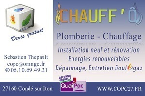 Chauff'ô' Plomberie - Chauffage Condé-sur-Iton, Professionnel indépendant