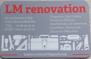 LM Rénovation Bernardswiller, Professionnel indépendant