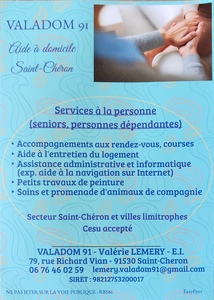 VALADOM 91 Saint-Chéron, Autre prestataire de services à la personne