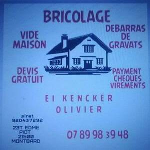 EI kencker Olivier  Montbard, Prestataire de petits travaux de bricolage