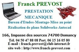 Franck PREVOST Domancy, Dessinateur projeteur, Concepteur, Conseiller technique, Dessinateur projeteur, Professionnel indépendant