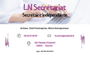 LN Secrétariat Vauvert, Secrétaire à domicile