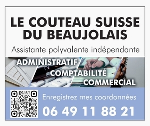 LE COUTEAU SUISSE DU BEAUJOLAIS Belleville, Autre prestataire administratif, juridique ou comptable, Secrétaire à domicile