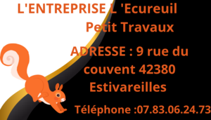 L'entreprise L' Écureuil Petit Travaux  Estivareilles, Autre prestataire de services, Autre prestataire de services à la personne