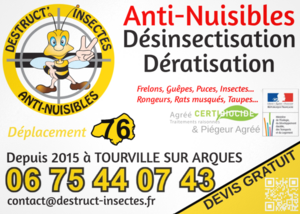 SARL DESTRUCT' INSECTES Aubermesnil-Beaumais, Entreprise de désinfection, désinsectisation et dératisation