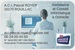 ACI Pascal ROYER Rouillac, Assistant informatique et internet à domicile, Formateur
