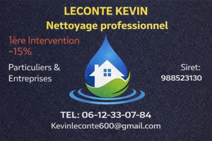 Leconte kevin Beauvais, Agent de nettoyage industriel, Autre prestataire de services, Autre prestataire de services à la personne, Autre prestataire de services aux entreprises, Prestataire de petits travaux de bricolage, Professionnel indépendant