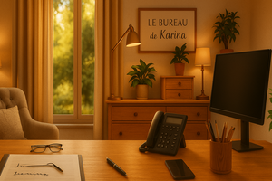 Le Bureau de Karina Saint-André-d'Apchon, Secrétaire à domicile