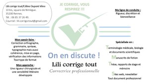 Lili corrige tout Rennes, Correcteur, Autre prestataire de communication et medias, Autre prestataire de services, Autre prestataire de services aux entreprises