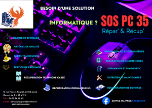 sos pc 35 Janzé, Réparateur d'ordinateurs et d'équipements de communication