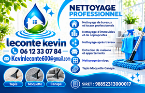 Leconte kevin Beauvais, Agent de nettoyage industriel, Autre prestataire de services, Autre prestataire de services à la personne, Autre prestataire de services aux entreprises, Prestataire de petits travaux de bricolage, Professionnel indépendant